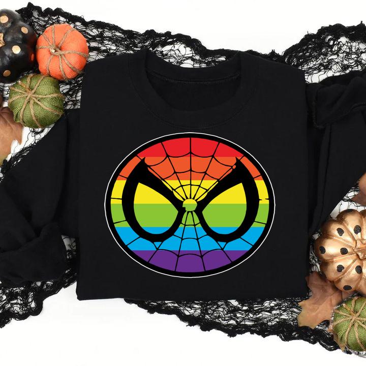 lgbt world pride 2019 rainbow spider man mark sweatshirt - LGBT World Pride 2019 Rainbow Spider Man Mark t-shirt