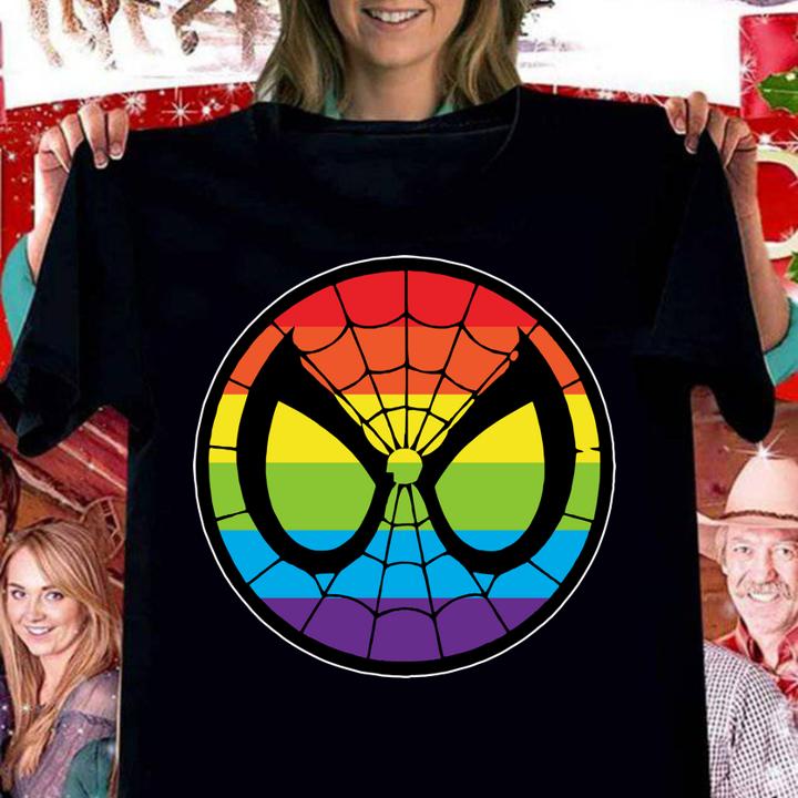 lgbt world pride 2019 rainbow spider man mark women shirt - LGBT World Pride 2019 Rainbow Spider Man Mark t-shirt