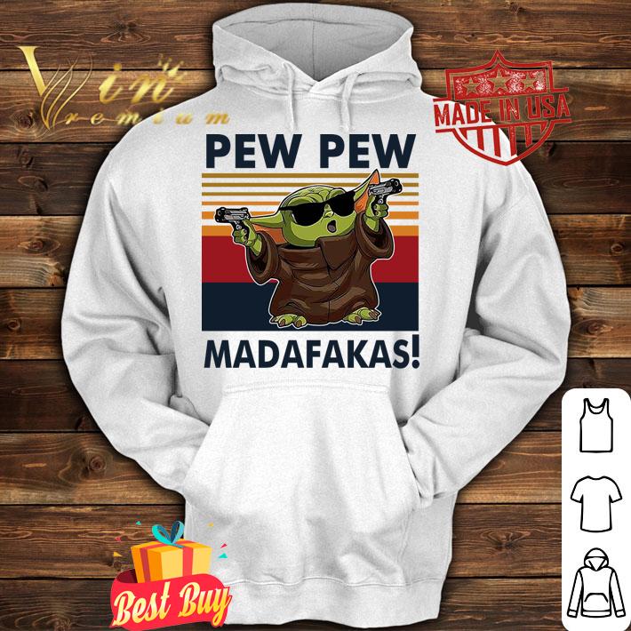 Baby Yoda Guns Pew Pew Madafakas Vintage t-shirt
