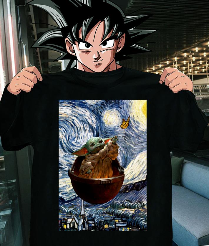Star Wars Baby Yoda Starry Nightmare Van Gogh t-shirt
