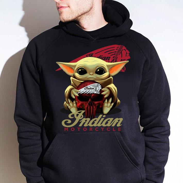 Awesome Baby Yoda Hug Indian Motorcycle t-shirt