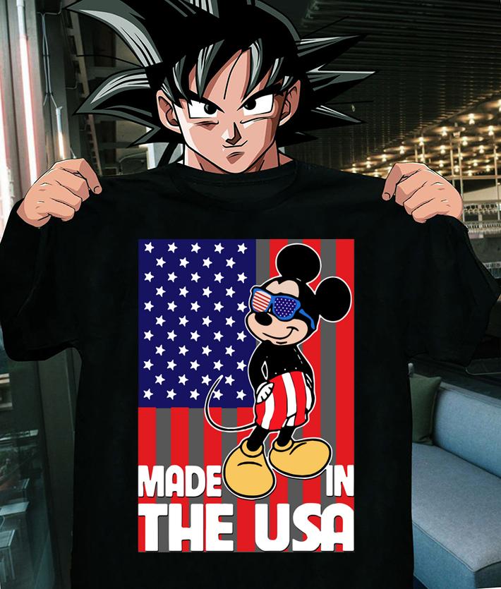 Mickey Mouse Made In The Usa American Flag t-shirt