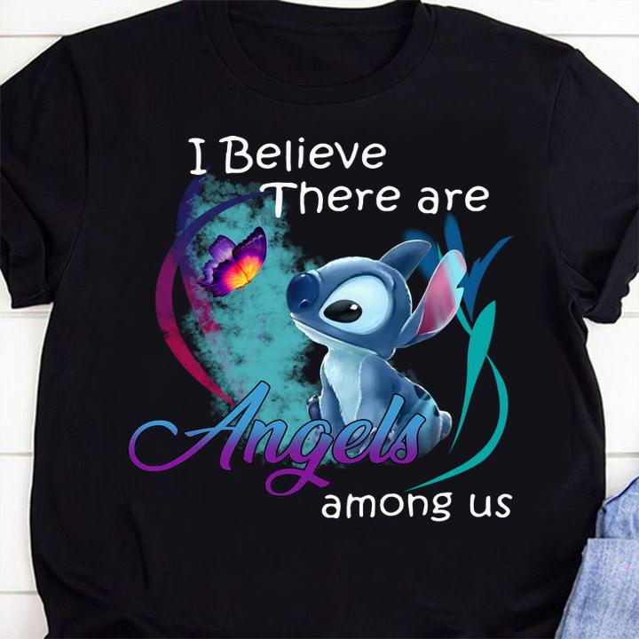 Disney Stitch i believe there are Angels among us t-shirt 8 custom-printed t-shirts
