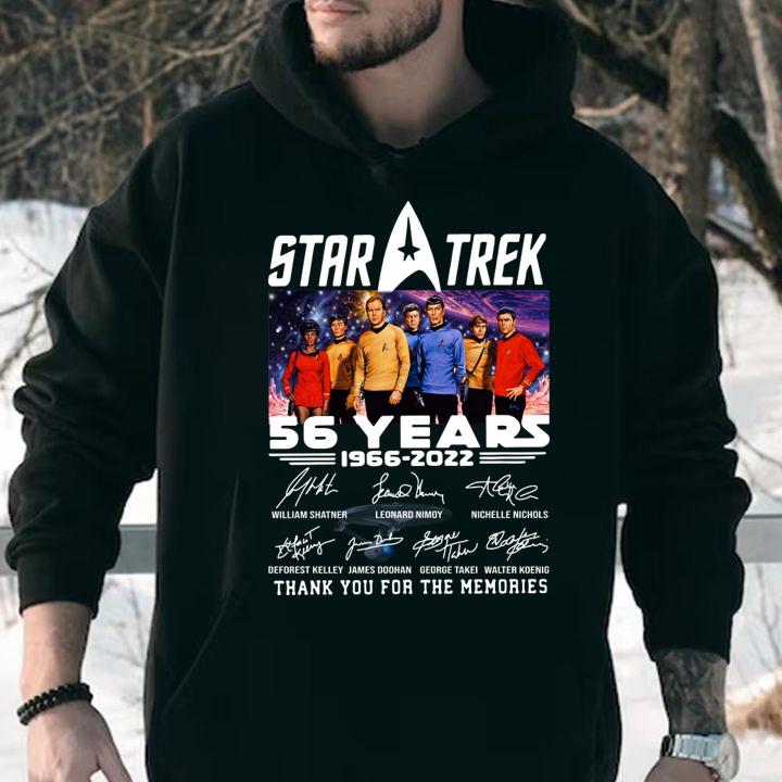 Star Trek 56 Years 1966 2022 Signatures Thank You For The Memories t-shirt