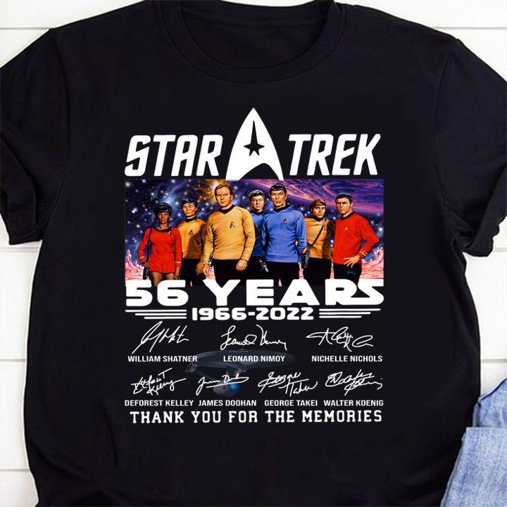 Star Trek 56 Years 1966 2022 Signatures Thank You For The Memories t-shirt 4 Clothing, Postmaloneshirt News