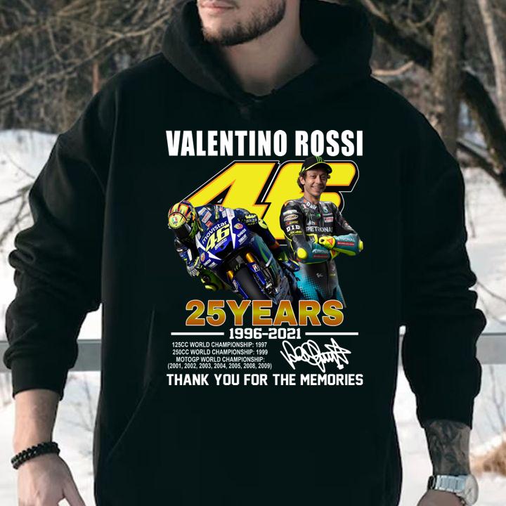 Valentino Rossi 46 25 Years Thank You For The Memories t-shirt