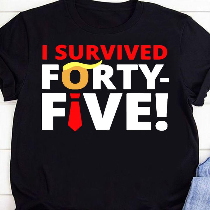 Biden Harris Democrats Won The Election I Survived 45 t-shirt 7 Postmaloneshirt News