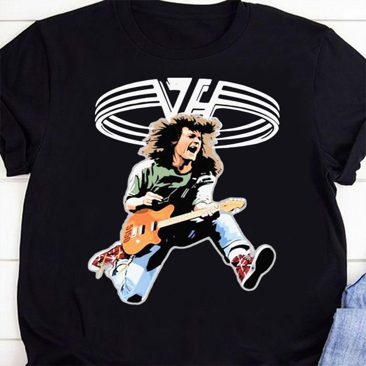 Eddie Van Halen Guitar t-shirt 1 Clothing, Postmaloneshirt News