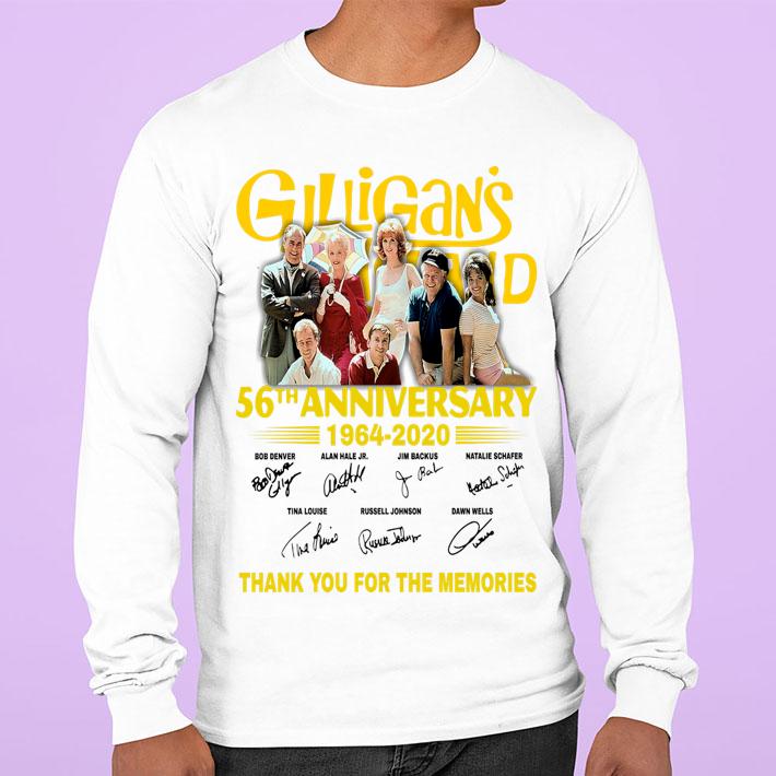 Gilligans Island 56th Anniversary 1964 2020 Thank You For The Memories Signatures t-shirt