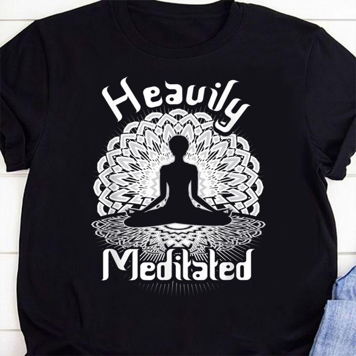 Heavily Meditated Yoga Spiritual Mandala t-shirt 1 Clothing, Postmaloneshirt News