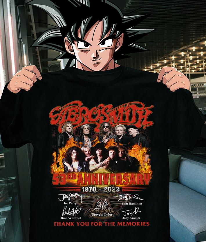 Aerosmith 53rd Anniversary 1970-2023 Thank You For The Memories t-shirt