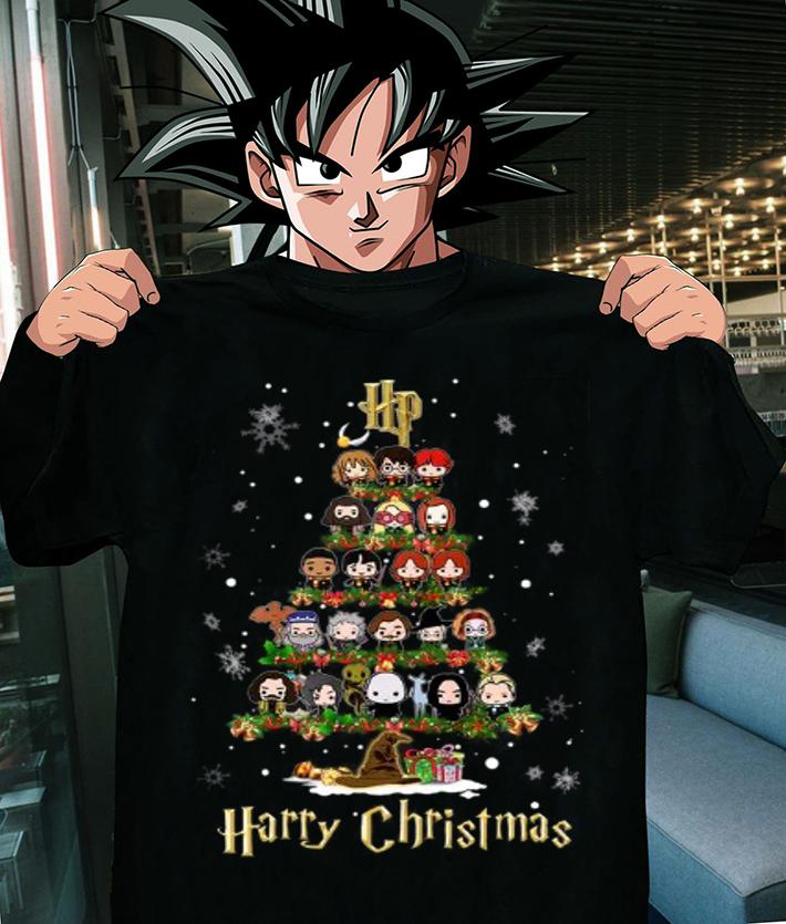 Harry Potter chibi characters cute Harry Christmas Happy Xmas t-shirt