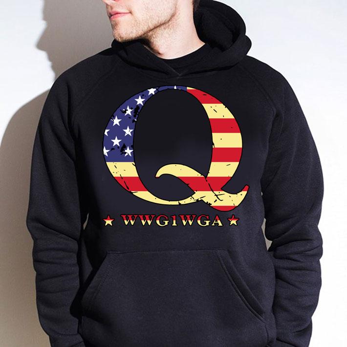 Q Anon America Flag WWG1WGA t-shirt