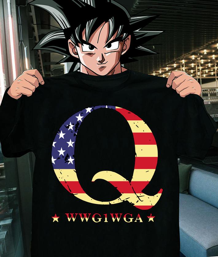 Q Anon America Flag WWG1WGA t-shirt