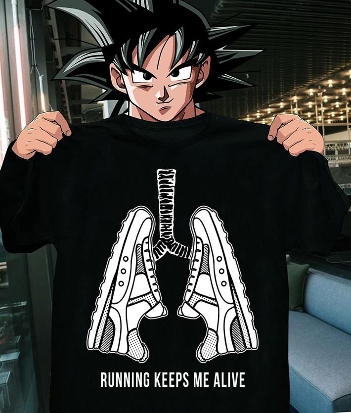 Running Keeps Me Alive Lung Shoes t-shirt