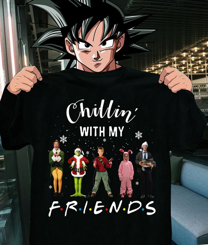 Chillin' with my Friends Grinch Elf Home Alone Characters t-shirt shirt