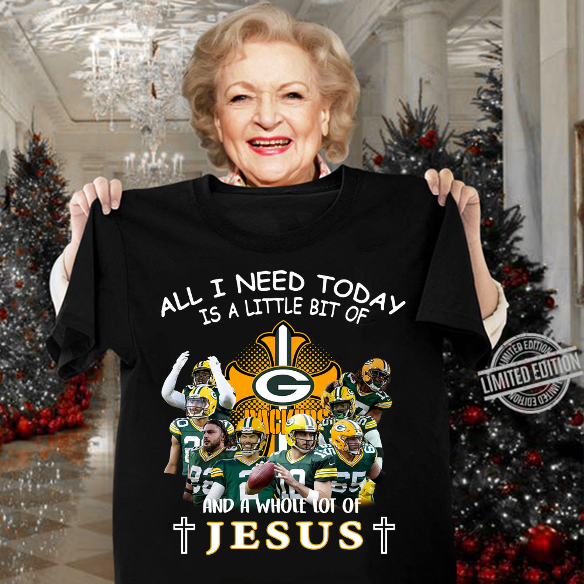 Green Bay Packers Signatures And A Whole Lot Of Jesus t-shirt woman shirt