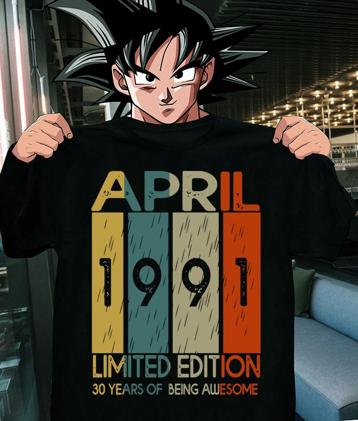 April 1991 Limited Edition 30 Years Awesome t-shirt