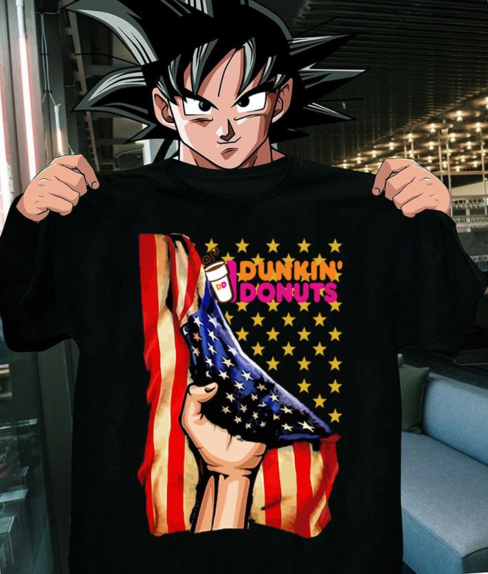 Dunkin Donuts And American Flag Independence Day t-shirt
