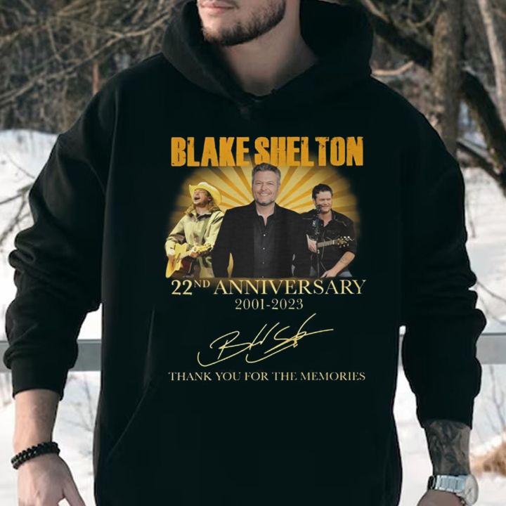 Blake Shelton 22nd Anniversary 2001-2023 Thank You For The Memories t-shirt