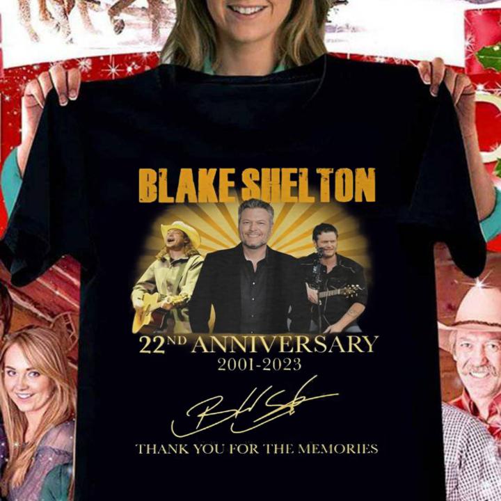 Blake Shelton 22nd Anniversary 2001-2023 Thank You For The Memories t-shirt