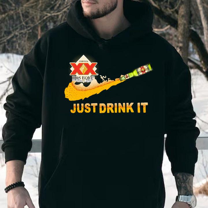 Dos Equis Beer Nike Logo Just Drink It t-shirt