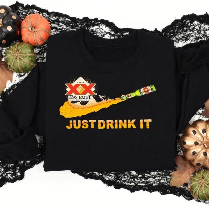 Dos Equis Beer Nike Logo Just Drink It t-shirt