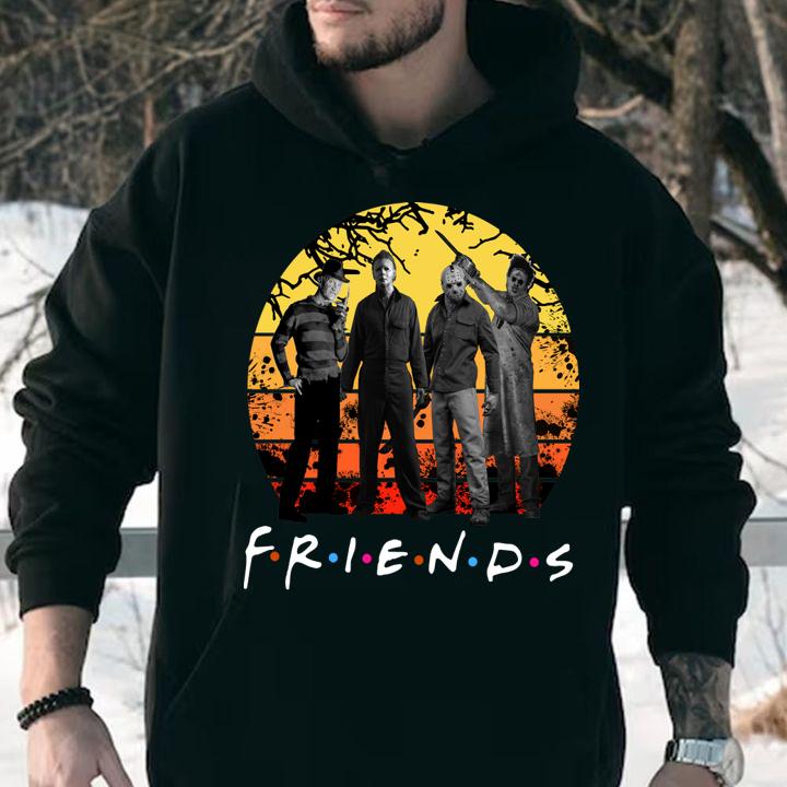 Halloween Friends Horror Movies Characters Vintage t-shirt