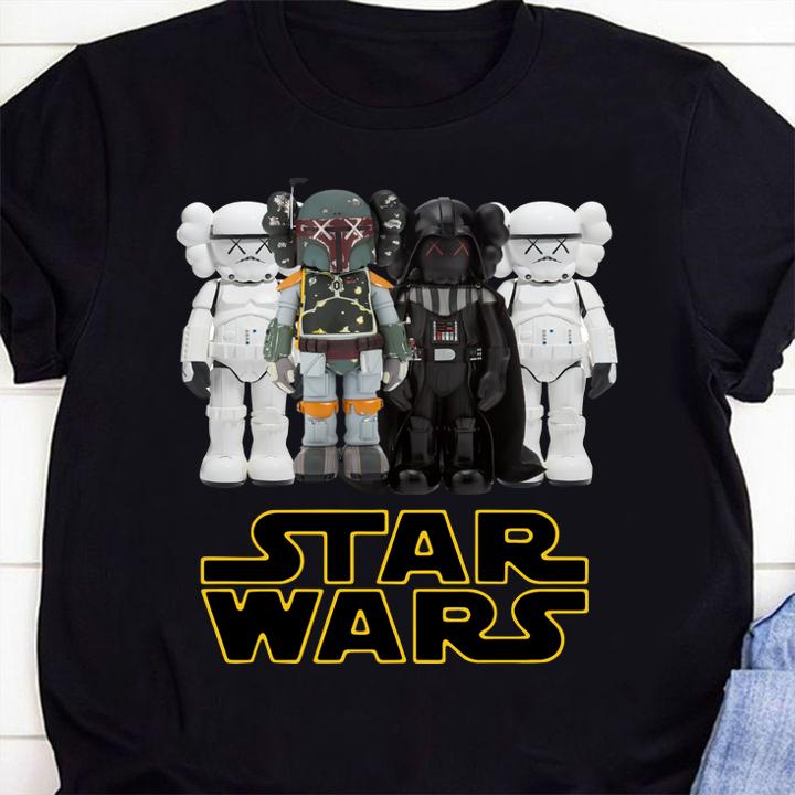 Kaws Star Wars Stormtrooper Boba Fett Darth Vader t-shirt 64 Clothing