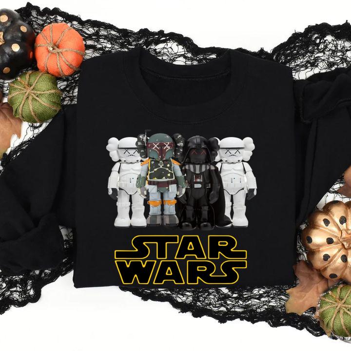 Kaws Star Wars Stormtrooper Boba Fett Darth Vader t-shirt