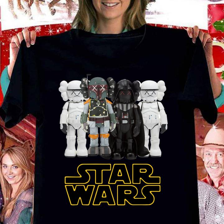 Kaws Star Wars Stormtrooper Boba Fett Darth Vader t-shirt