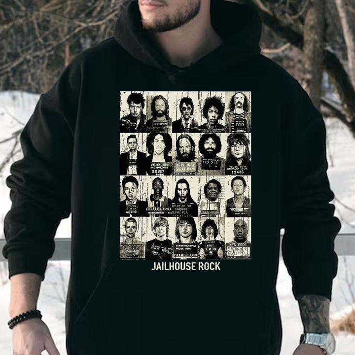 Jailhouse Rock And Roll Mugshots t-shirt