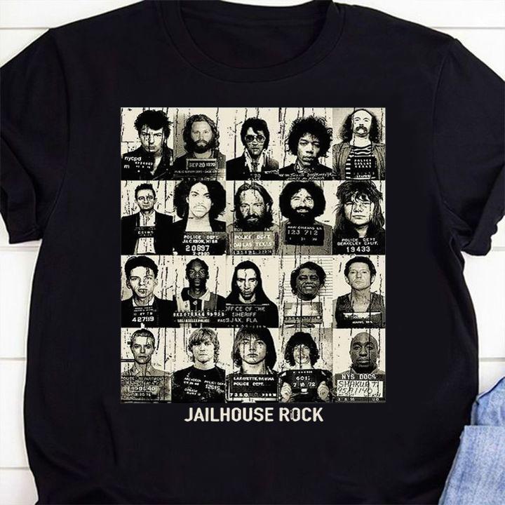 Jailhouse Rock And Roll Mugshots t-shirt 73 Clothing