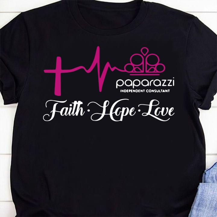 Paparazzi Independent Consultant Faith Hope Love Bling t-shirt 75 Clothing