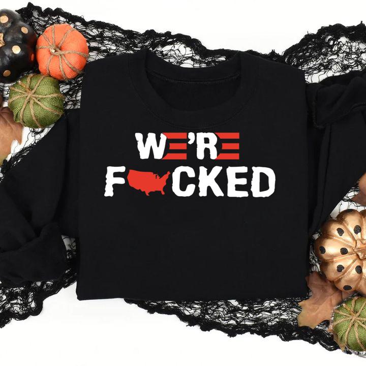 Were Fucked American Map t-shirt