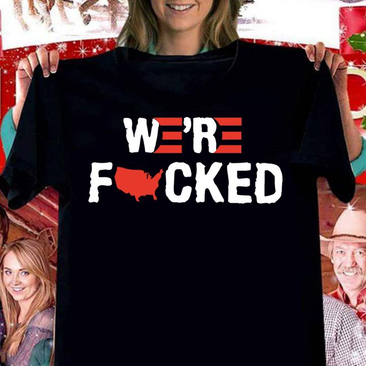 Were Fucked American Map t-shirt