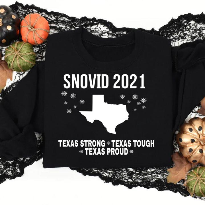 2021 Snovid Survivor Texas Strong Texas Tough Texas Proud t-shirt