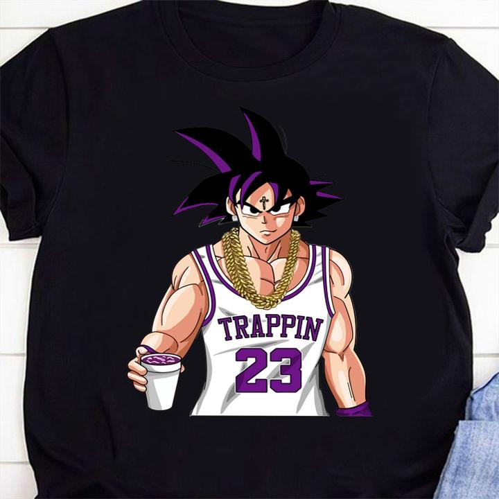 Dragonball Goku Trappin 23 t-shirt 48 Clothing