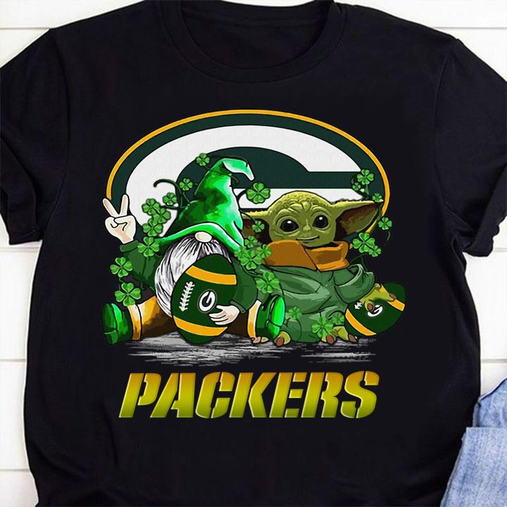 Gome and Baby Yoda Green Bay Packers St. Patrick's day t-shirt 36 Clothing