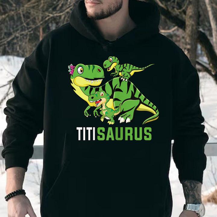 TITIsaurus Cute TITI Saurus Dinosaur Christmas sweater t-shirt