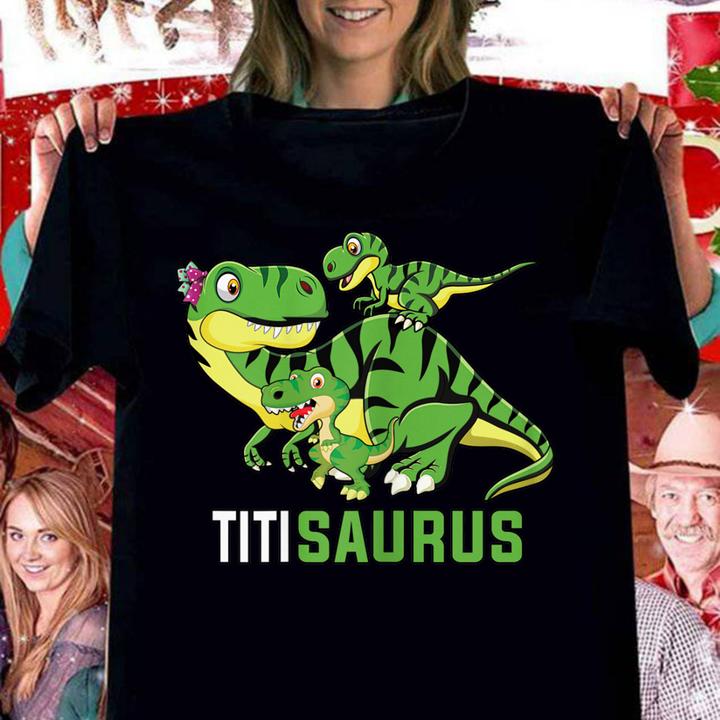 TITIsaurus Cute TITI Saurus Dinosaur Christmas sweater t-shirt