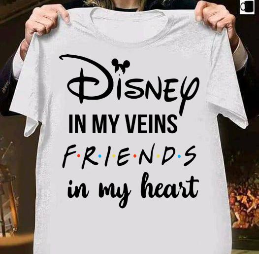 Disney in my veins Friends in my heart t-shirt 19 Clothing