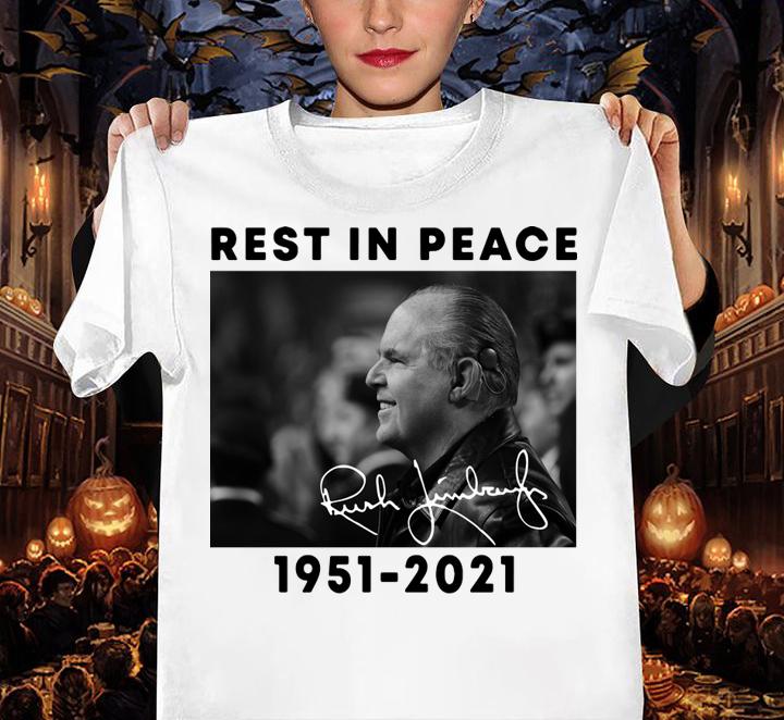 Rest In Peace Rush Hudson Limbaugh III signature 1951-2021 t-shirt