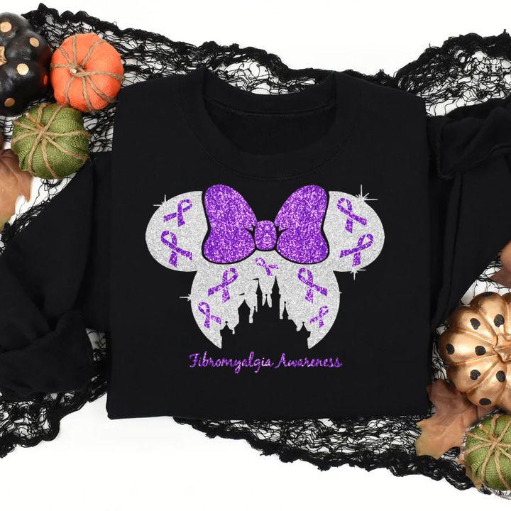 Disney Mickey Mouse Fibromyalgia Awareness t-shirt
