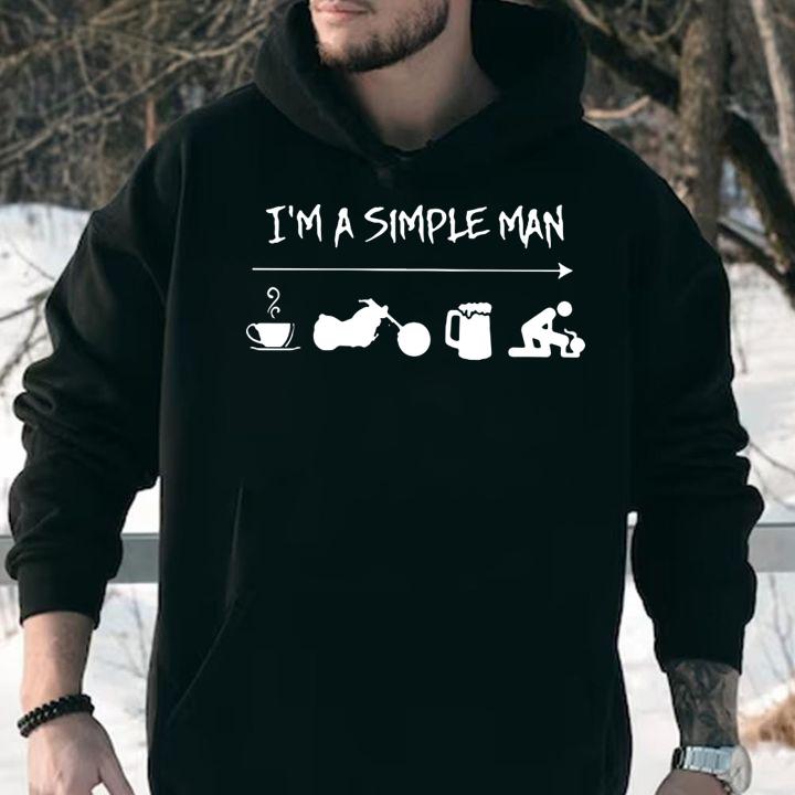 I'm A Simple Man Coffee Bike Beer Fuck Biker t-shirt