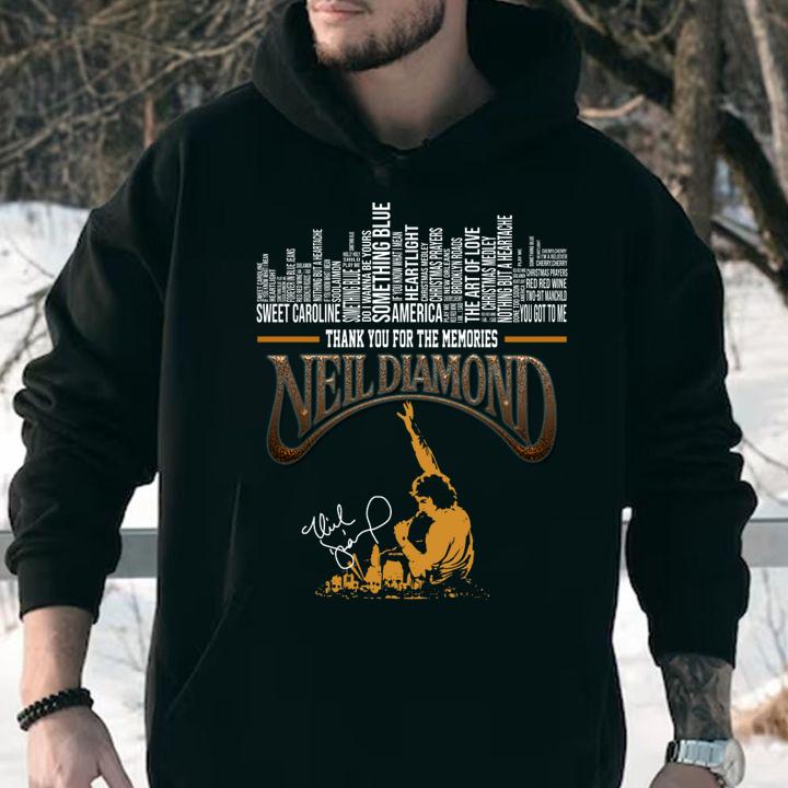 List songs of Neil Diamond signature t-shirt