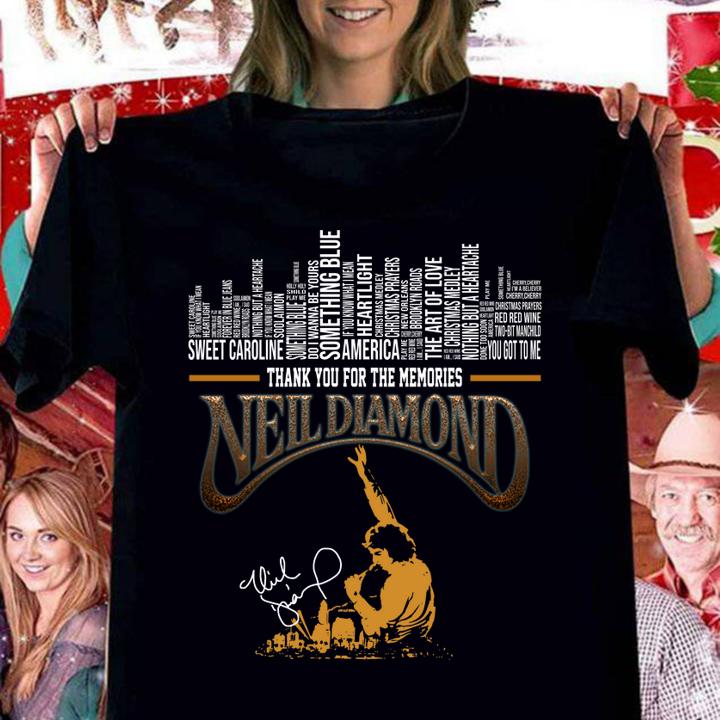 List songs of Neil Diamond signature t-shirt