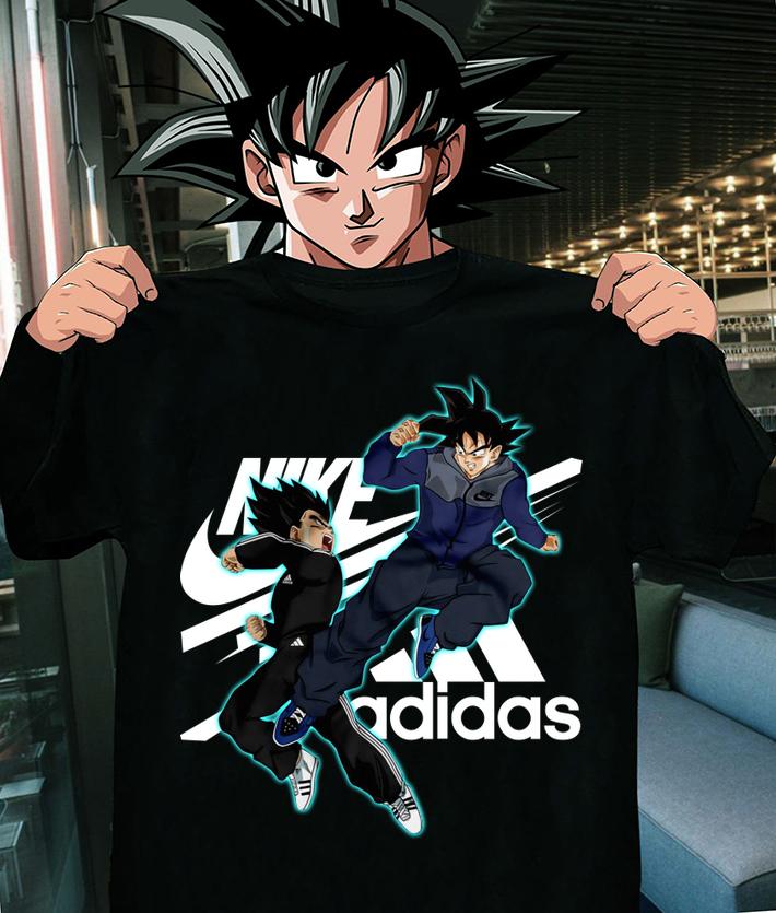 Dragon Ball Z Son Goku Nike Logo Adidas t-shirt