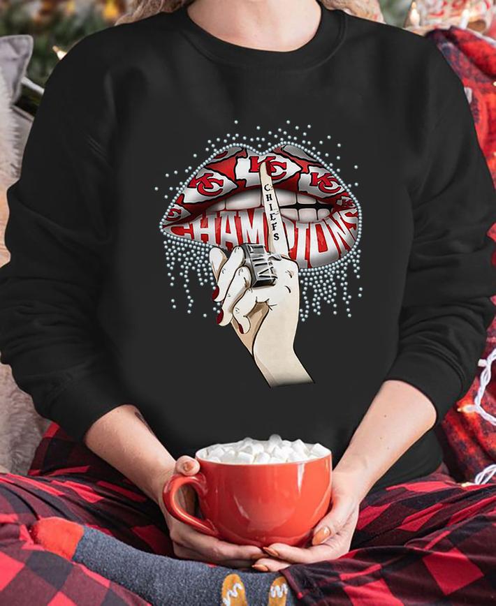 Lips Diamond Kansas City Chiefs Champions Super Bowl t-shirt sweatshirt