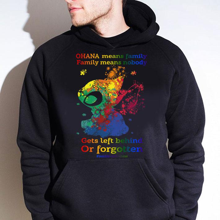 Stitch Watercolor Autism Awareness Ohana Means Family Means Nobody t-shirt hoodie